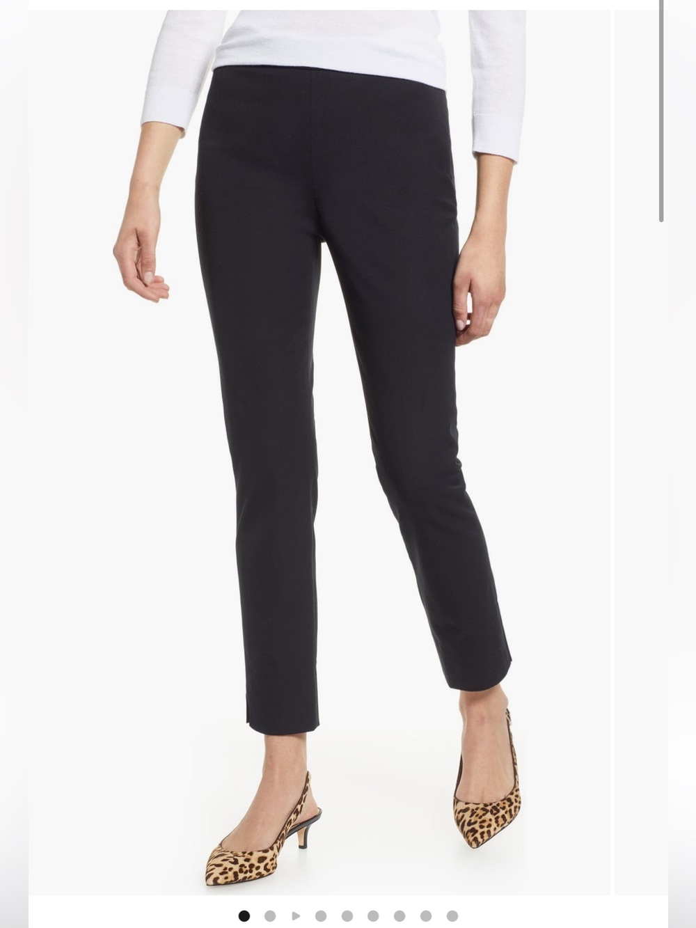 Nordstrom 1901 Stretch Ankle Skinny Pants - BLACK - SIZE 4